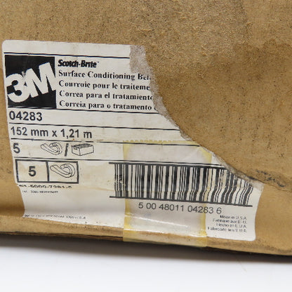 3M 04283 Scotch-Brite 152mm x 1.21m Surface Conditioning Belt Lot OF 5