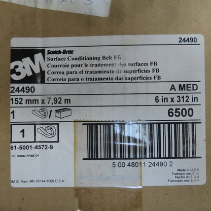 3M Scotch-Brite 244902 Surface Conditioning Belt FB A Medium 6" x 302"
