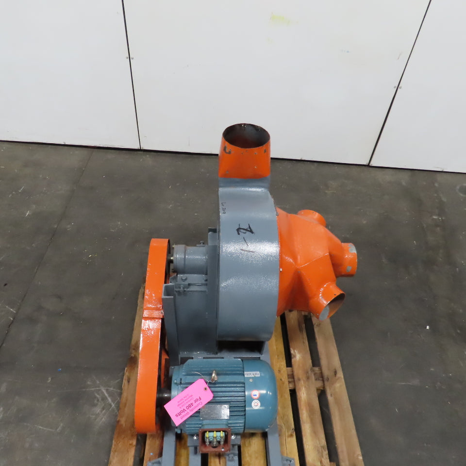 5.5kW Belt Driven Material Mover Centrifugal Blower 20" Wheel 1750RPM 480V 3PH