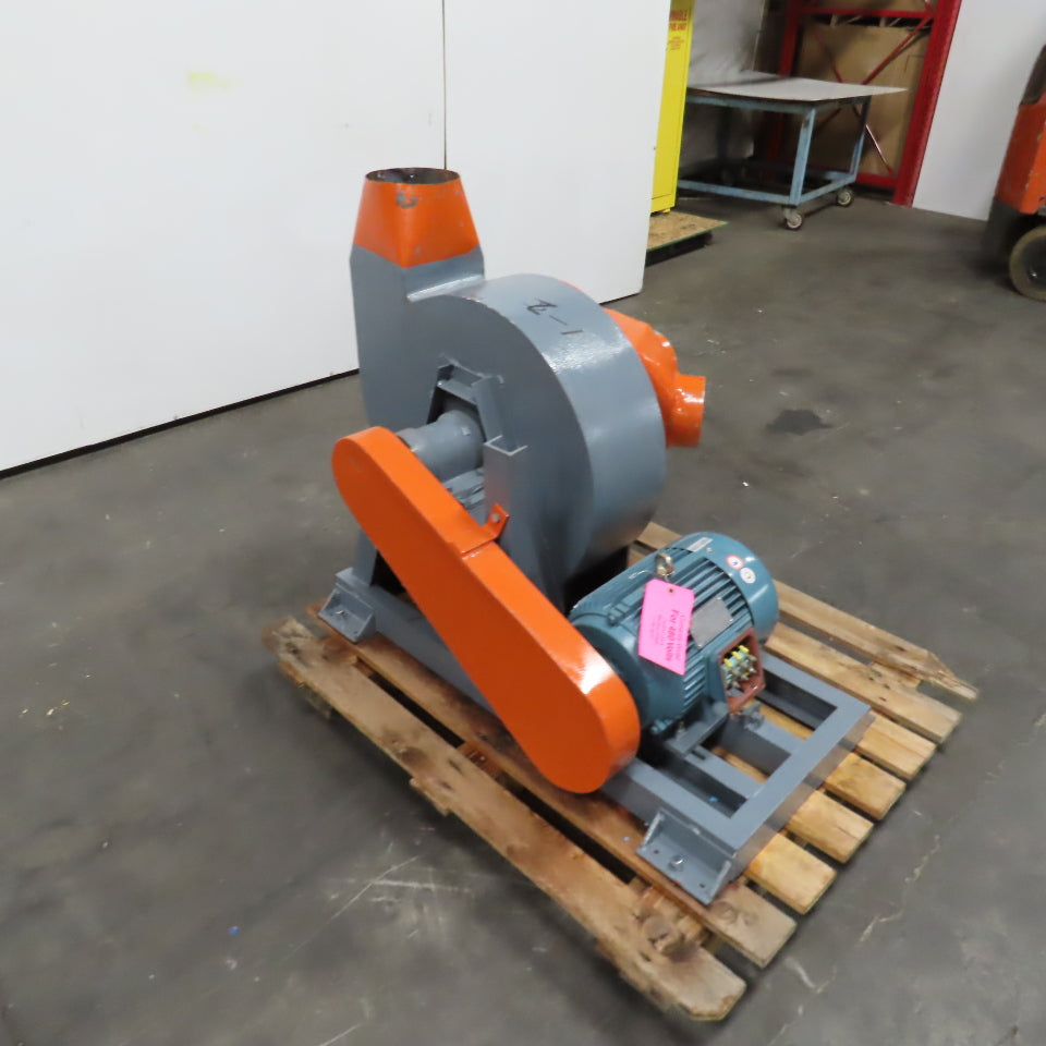 5.5kW Belt Driven Material Mover Centrifugal Blower 20" Wheel 1750RPM 480V 3PH