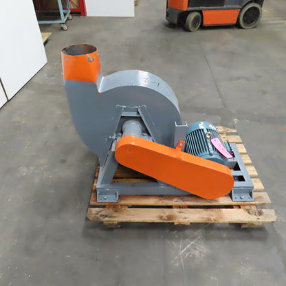 5.5kW Belt Driven Material Mover Centrifugal Blower 20" Wheel 1750RPM 480V 3PH