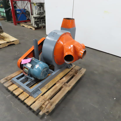 5.5kW Belt Driven Material Mover Centrifugal Blower 20" Wheel 1750RPM 480V 3PH