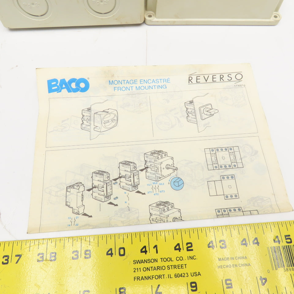Baco Manual Motor Control Disconnect Enclosure 50A 600V 15Hp