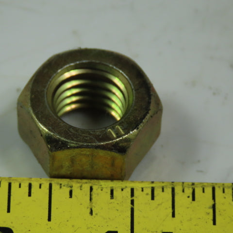 1/2-13 Heavy Hex Nut 13/16" Hex, 15/32" Thick Yellow Zinc Plated Lot of 275