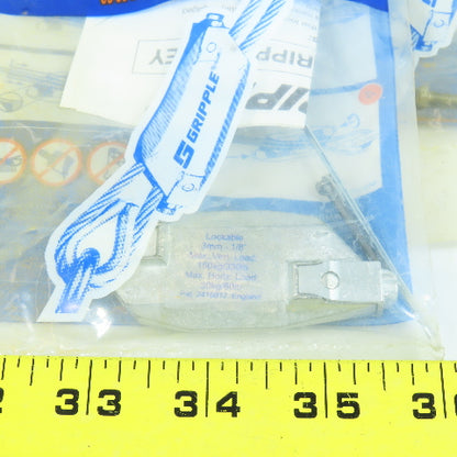 Gripple LK-1/8-1B 3mm Lockable Gripple Wire Loop Fastener W/ Key Lot of 3