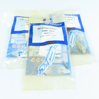 Gripple LK-1/8-1B 3mm Lockable Gripple Wire Loop Fastener W/ Key Lot of 3