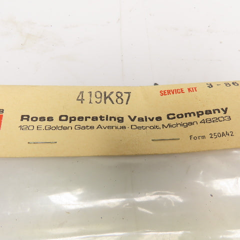 Ross 419K87 Skyline Series 4 Way Valve Service Kit Incomplete No Gaskets