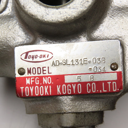 Toyooki Kogyo AD-SL131E-03B 1/2" x 3/8" Port Single Solenoid Valve 100/110V Coil