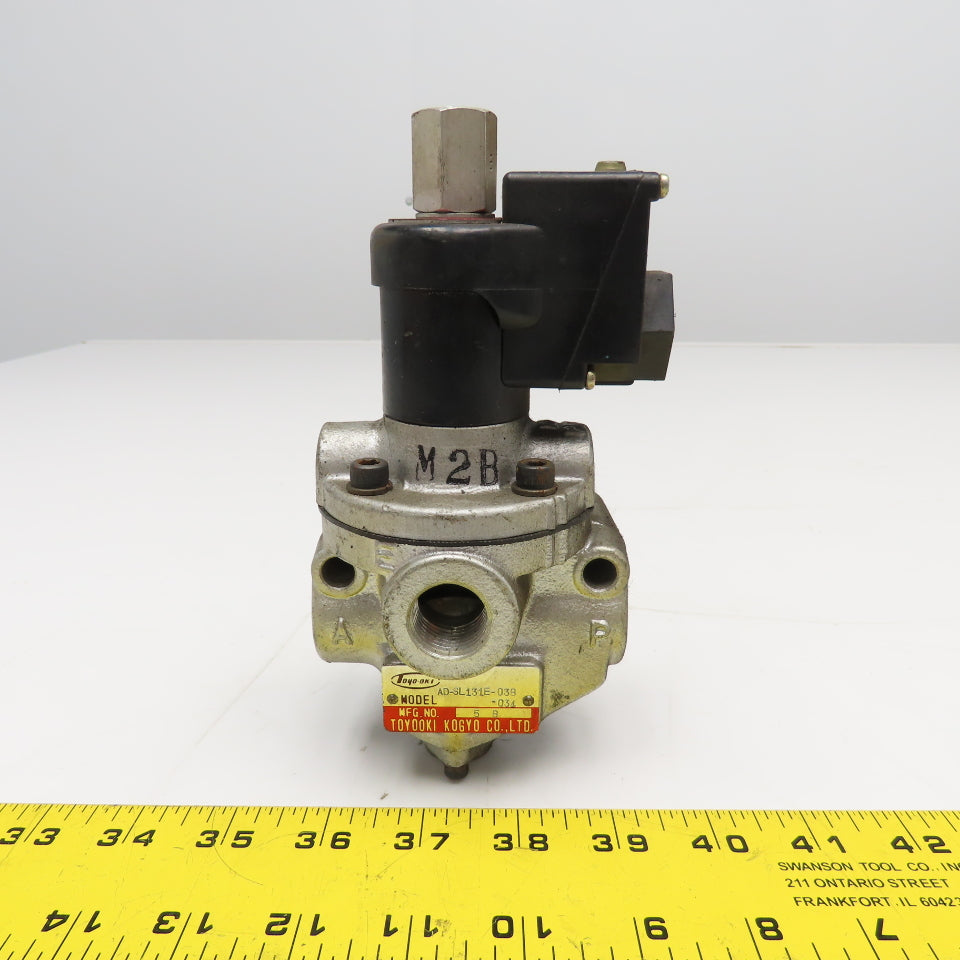Toyooki Kogyo AD-SL131E-03B 1/2" x 3/8" Port Single Solenoid Valve 100/110V Coil