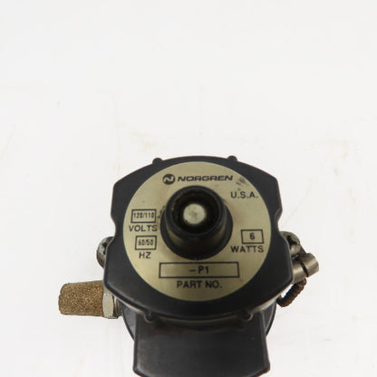 Norgren P1 3/2 Single Solenoid Poppet Valve 150 PSI 120V Coil