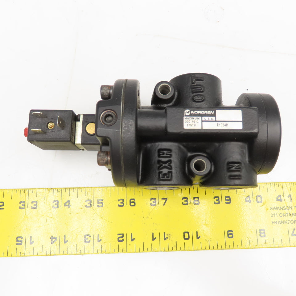 Norgren E1024H 3/2 Single Solenoid Poppet Valve 150 PSI 120V Coil