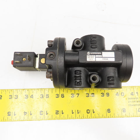 Norgren E1024H 3/2 Single Solenoid Poppet Valve 150 PSI 120V Coil