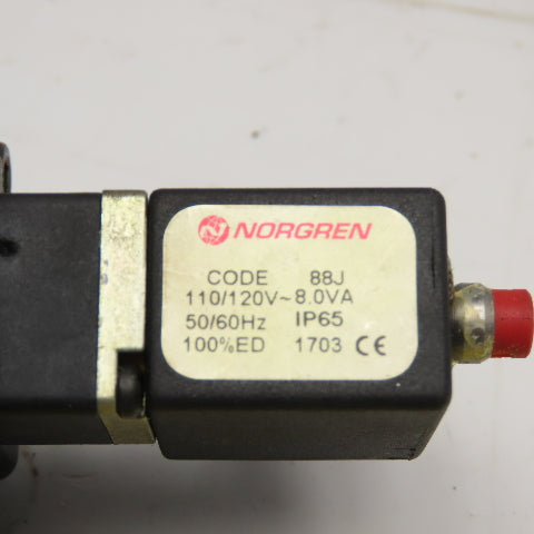 Norgren E1024H 3/2 Single Solenoid Poppet Valve 150 PSI 120V Coil