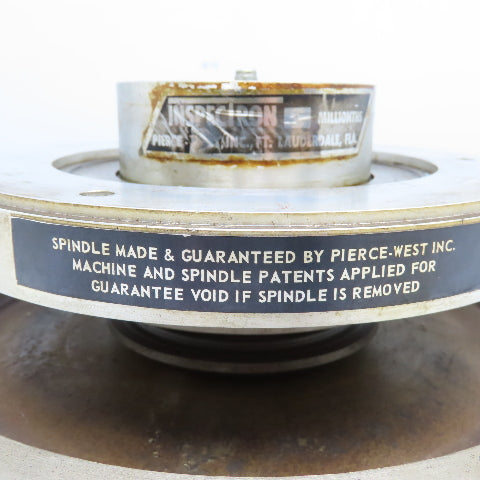 Pierce West 3 Millionths Inspectron Rotary Inspection Table Spindle Assembly