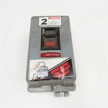 Allen Bradley 2510MBG2 600V 3Ph 5Hp Manual Motor Starter LOTO W/ Indicator