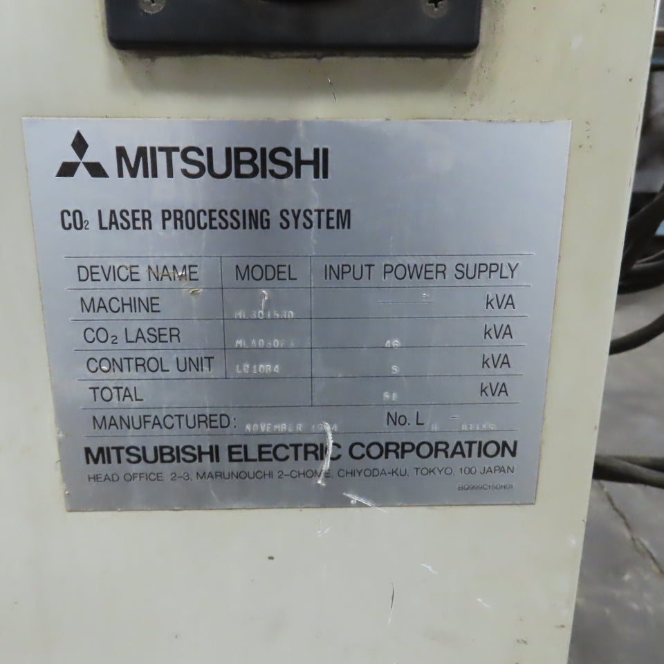 Mitsubishi 4030F3 ML3015HD ML4030F3 CO2 Laser Processing System 46kVA