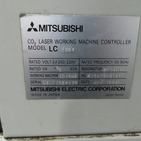 Mitsubishi LC10B4 CO2 LaserWorking Machine Controller Unit 5kVA From A ML3015HD