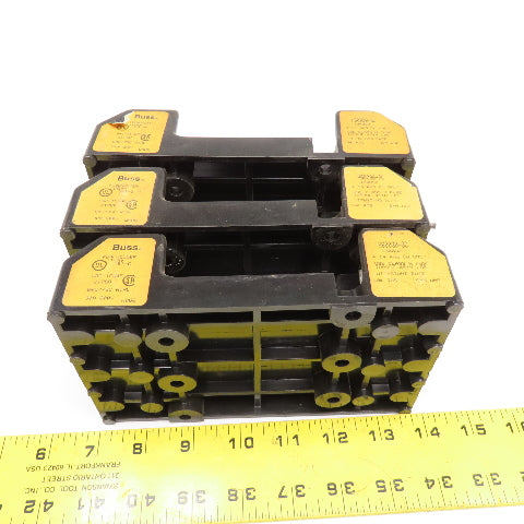 Buss H60030-3C 30A 600V 3 Pole Type H Fuse Holder lot of 3