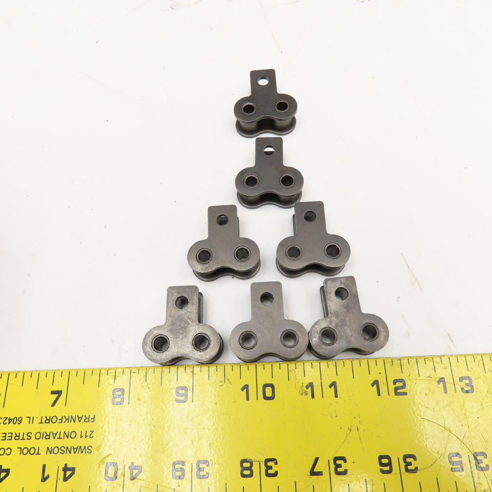No. 50 Single Row Roller Chain SK1 Style Attachment Connecting Link Lot Of 7