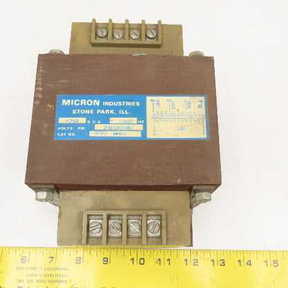 Micron Industries B750 MPU15 208-240/480HV 120LV .750kVa 50/60Hz Transformer