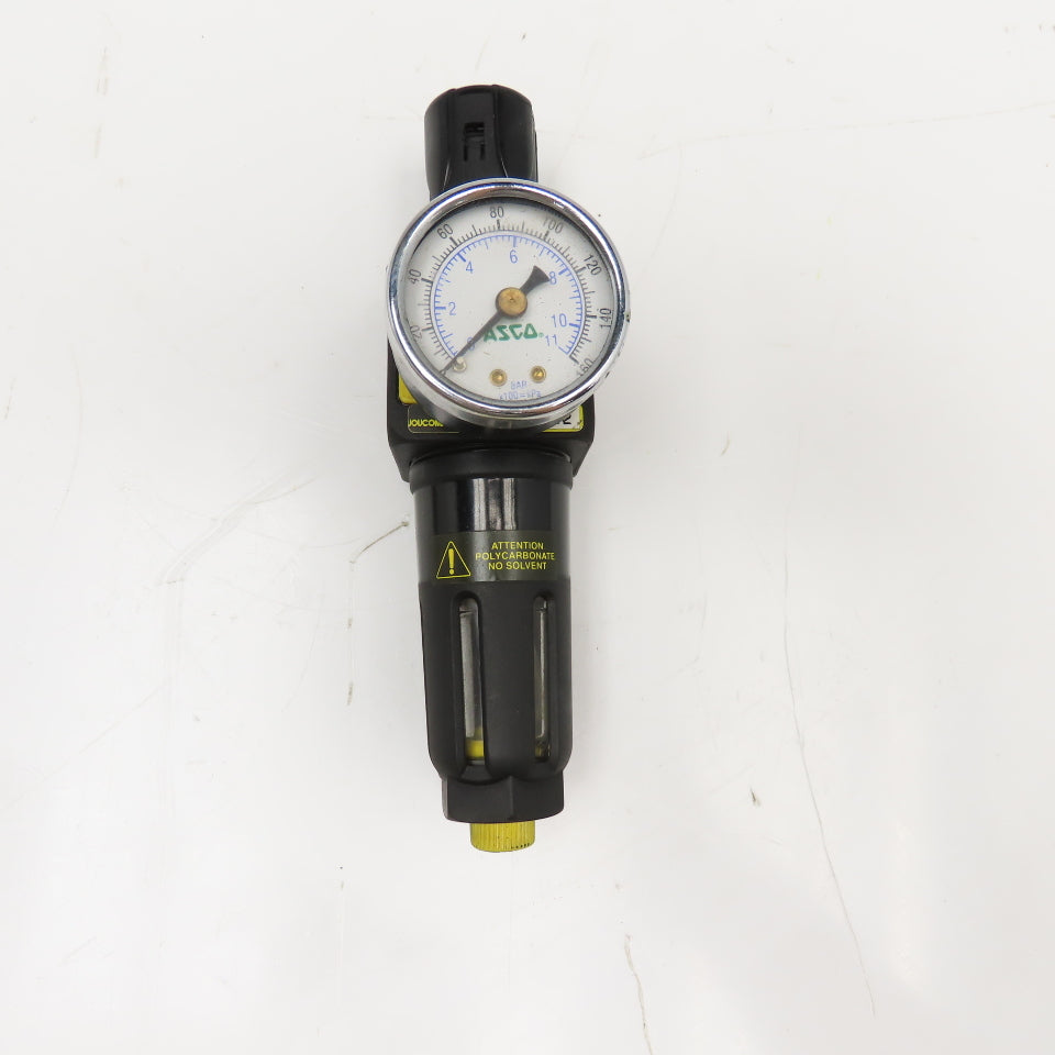 ASCO 34225212 Joucomatic 1/4" NPT Compressed Air Filter Regulator 7-120PSI