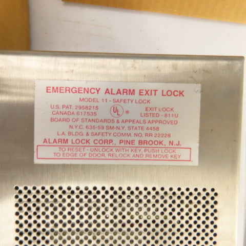 Alarm Lock Corp Model 11 Emergency Door Exit Alarm