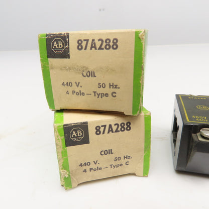 Allen Bradley 87A81 87A288 (7) Contactor Coils 480V (1) 600V 50/60Hz Lot Of 8