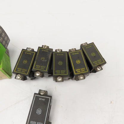 Allen Bradley 87A81 87A288 (7) Contactor Coils 480V (1) 600V 50/60Hz Lot Of 8