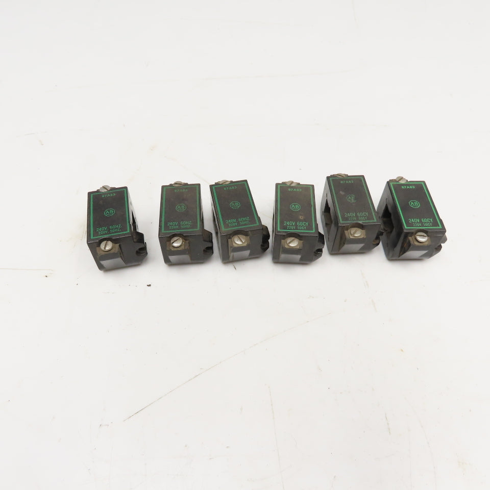 Allen Bradley 87A86 240V 50/60Hz Contactor Coil Lot Of 6