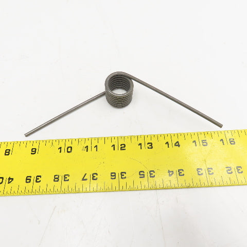Torsion Spring 50° Deflection 1/8" Wire 7 Coil 4" Leg Length Lot Of 2
