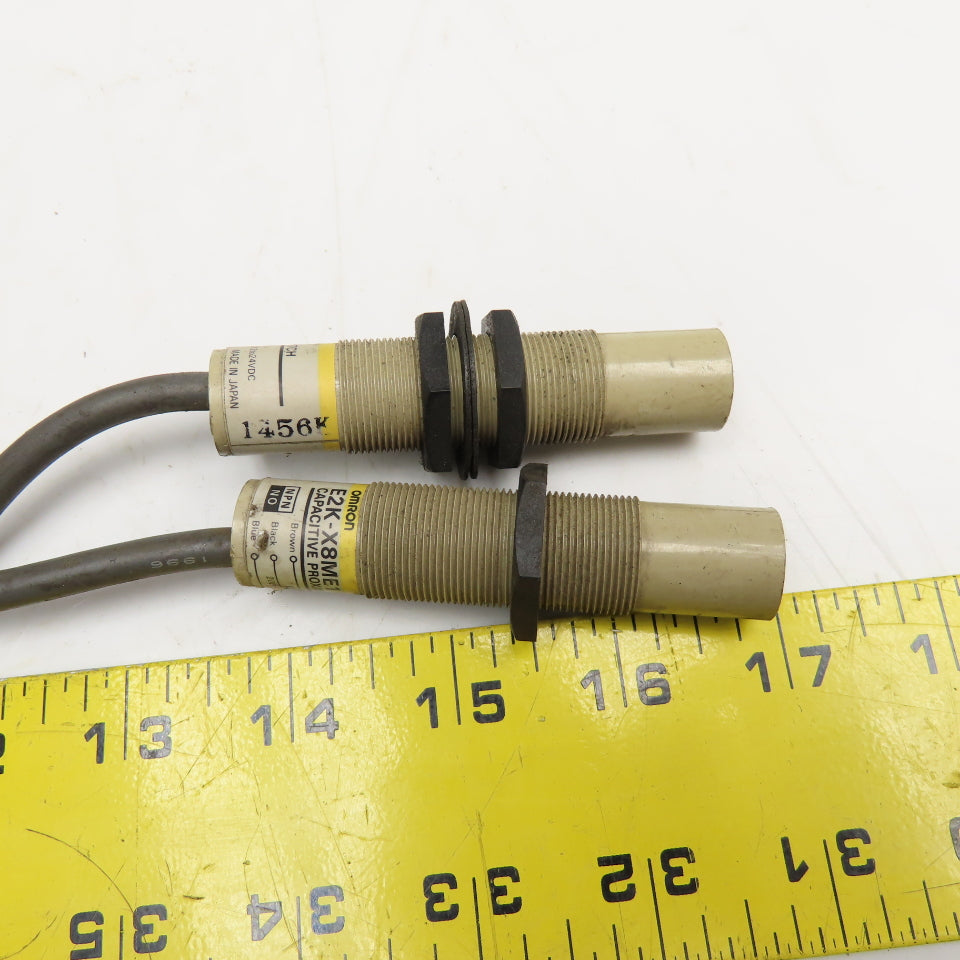 Omron E2K-X8ME1 Inductive Proximity Sensor 12-24VDC Lot of 2