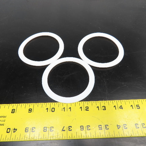 3" Tri-Clamp Style Sanitary Flange Gasket Teflon/PTFE Lot Of 3