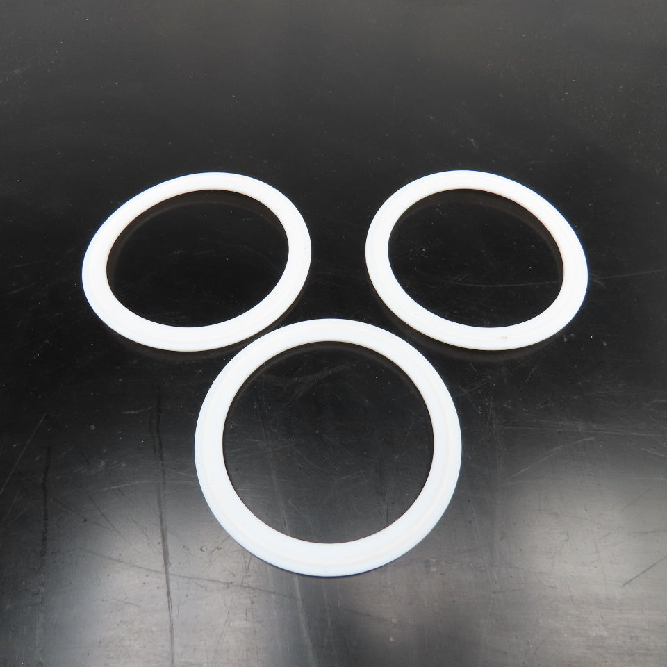 3" Tri-Clamp Style Sanitary Flange Gasket Teflon/PTFE Lot Of 3