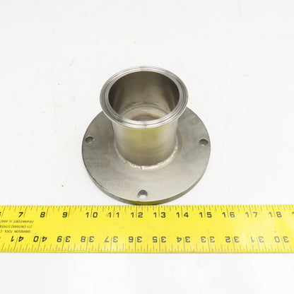 3" Sanitary C-Face Stainless Steel Adaptor Flange For Use With Raised Face