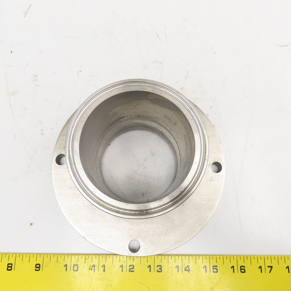 3" Sanitary C-Face Stainless Steel Adaptor Flange For Use With Raised Face