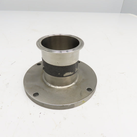 3" Sanitary C-Face Stainless Steel Adaptor Flange For Use With Raised Face
