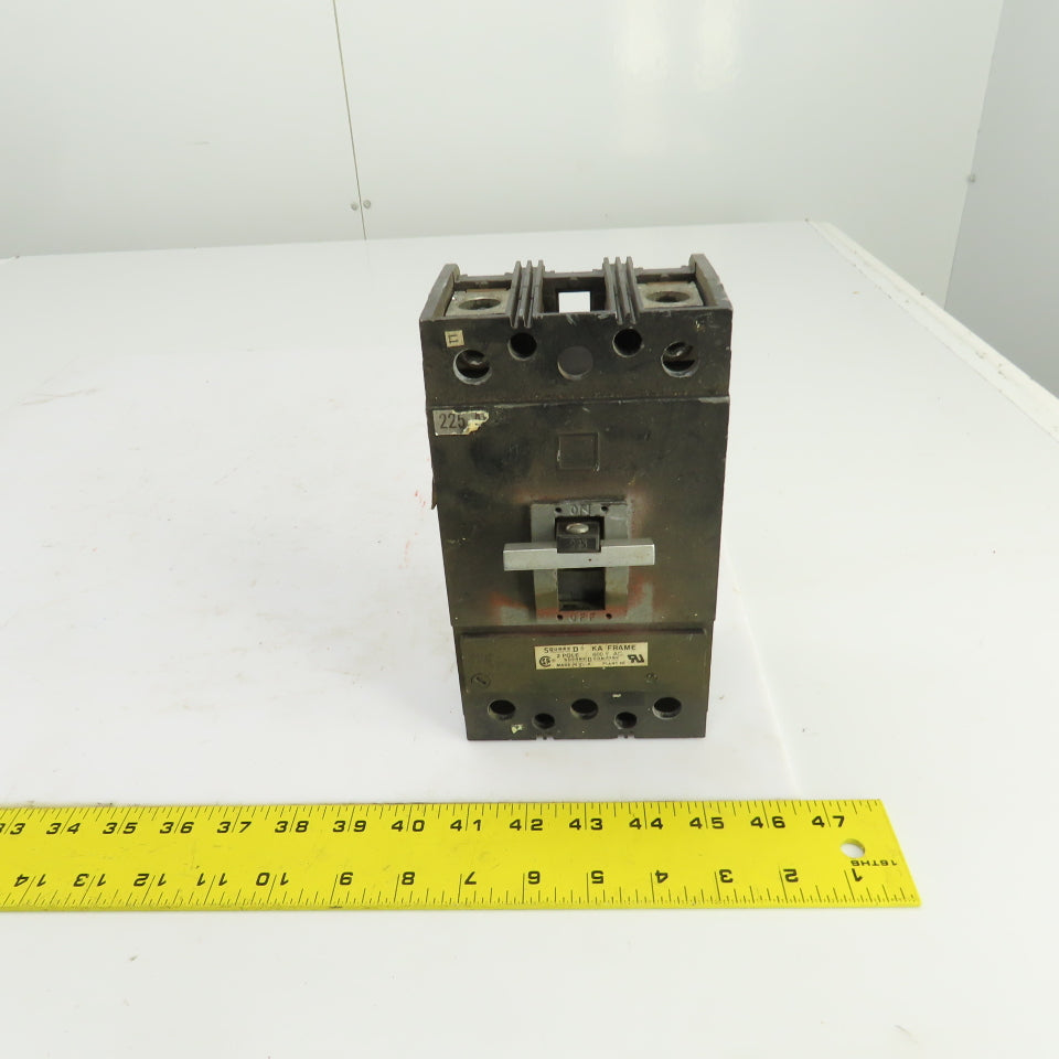 Square D 225A KA Frame Molded Case Circuit Breaker 600V AC 2-Pole