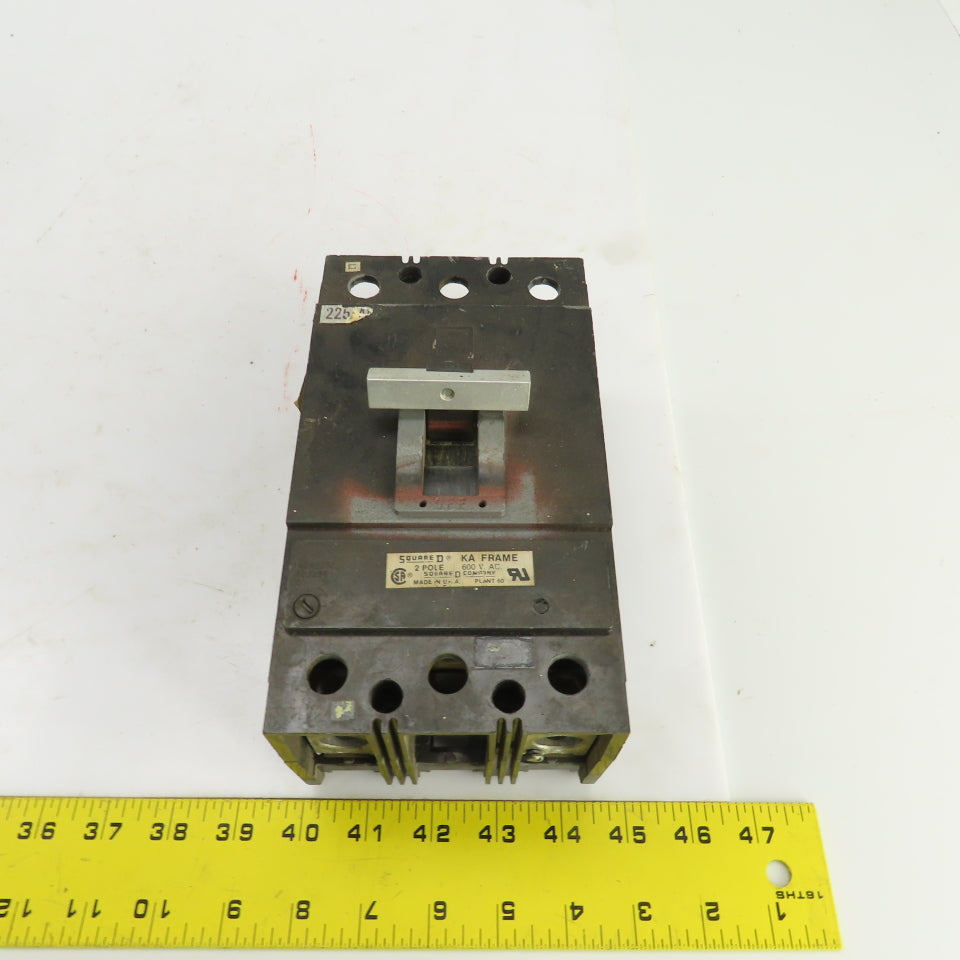 Square D 225A KA Frame Molded Case Circuit Breaker 600V AC 2-Pole