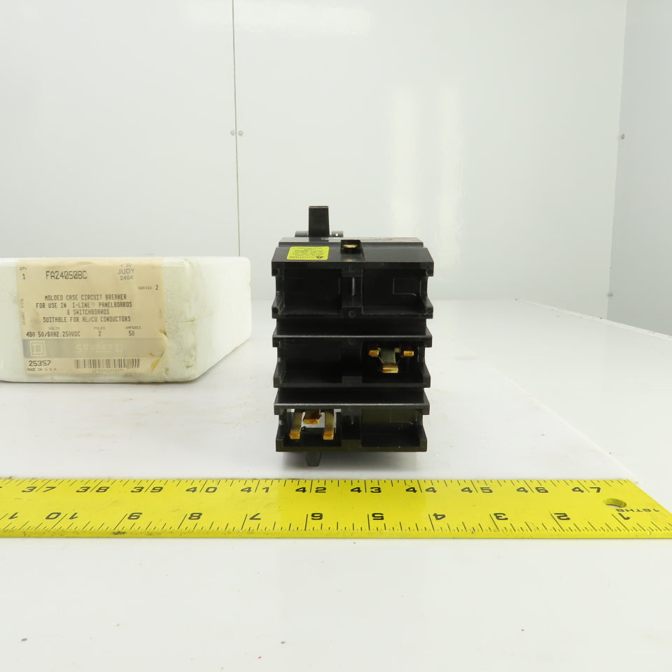 Square D FA24050BC 50A Molded Case Circuit Breaker 480V 2-Pole For I-Line Panel