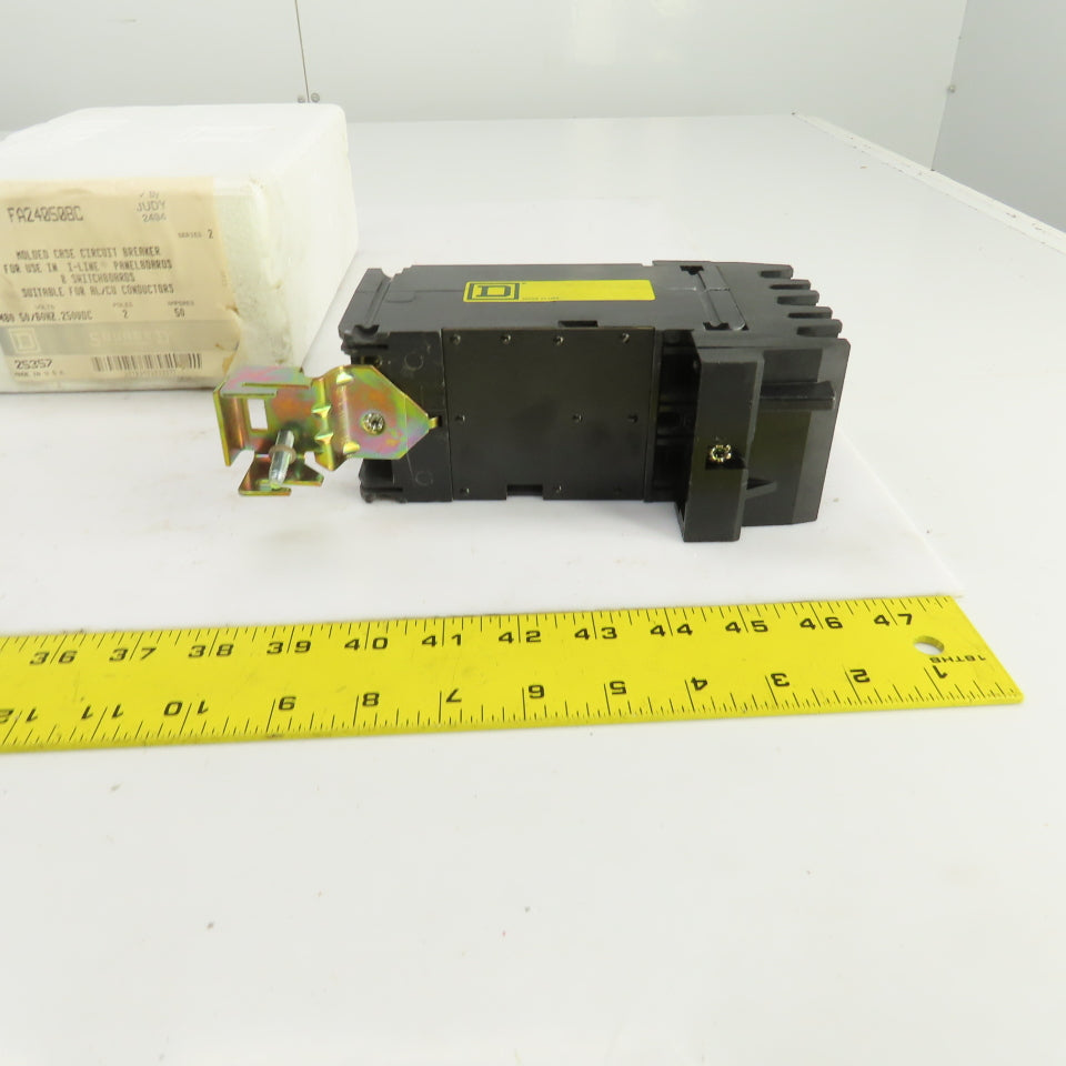 Square D FA24050BC 50A Molded Case Circuit Breaker 480V 2-Pole For I-Line Panel