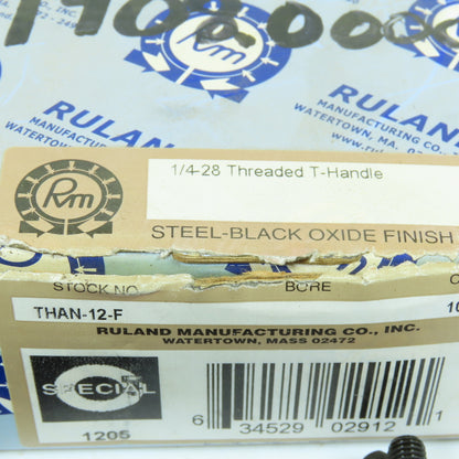 Ruland THAN-12-F 1/4"-28 Threaded T-Handle Black Oxide Lot of 28
