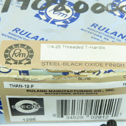 Ruland THAN-12-F 1/4"-28 Threaded T-Handle Black Oxide Lot of 28