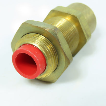3/8" x 3/8" Tube/Hose Push to Connect Brass Bulkhead Union 3/4"-24 Thread Lot/14