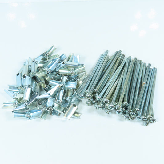 5-1/16"-18 x 6" x 4" Round Head Toggle Bolt Zinc Plated W/ Wing Lot of 43