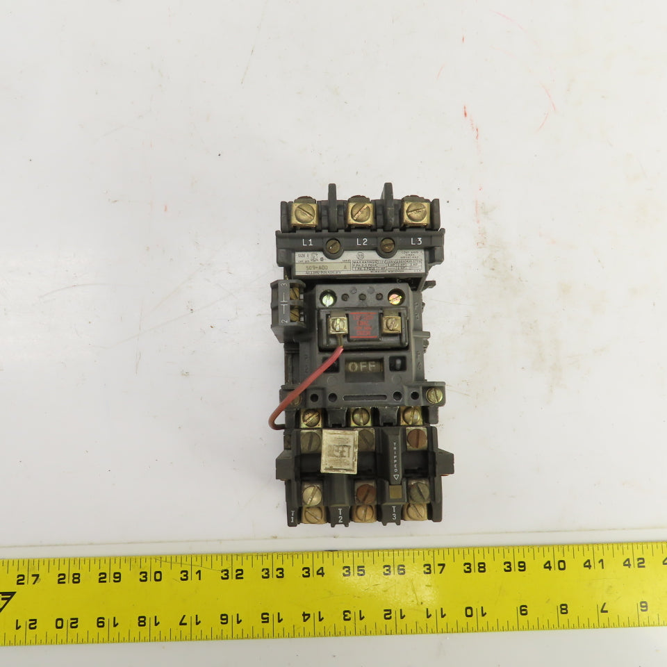 Allen Bradley 509-AOD Ser A Size 0 18A Motor Starter 600V 1 To 5HP 120V Coil