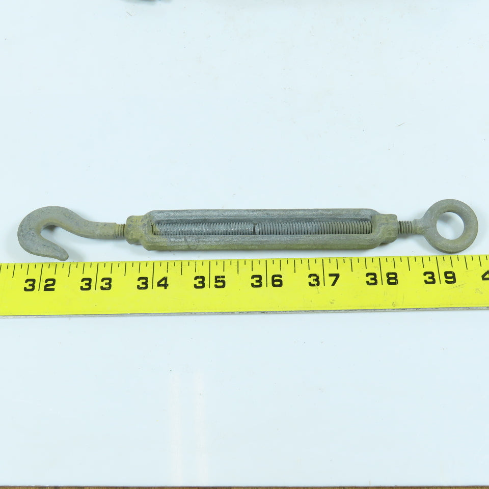 Chicago 1/4" Hook & Eye Turnbuckle 8-1/4" Retracted Length 4" Max Adjust. Lot/9