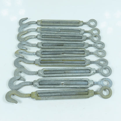 Chicago 1/4" Hook & Eye Turnbuckle 8-1/4" Retracted Length 4" Max Adjust. Lot/9