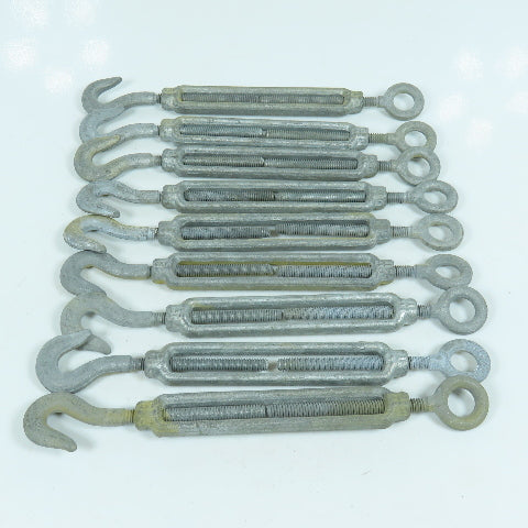 Chicago 1/4" Hook & Eye Turnbuckle 8-1/4" Retracted Length 4" Max Adjust. Lot/9