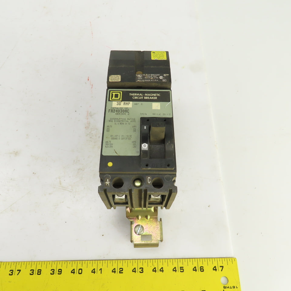 Square D FA24030AC Ser 2 30A I-Line Thermal Circuit Breaker 480V AC 2-Pole