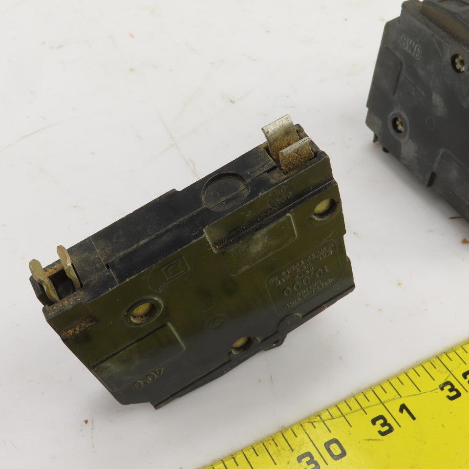 Square D Type QO 15A Circuit Breaker 120/240VAC Single Pole Lot Of 5